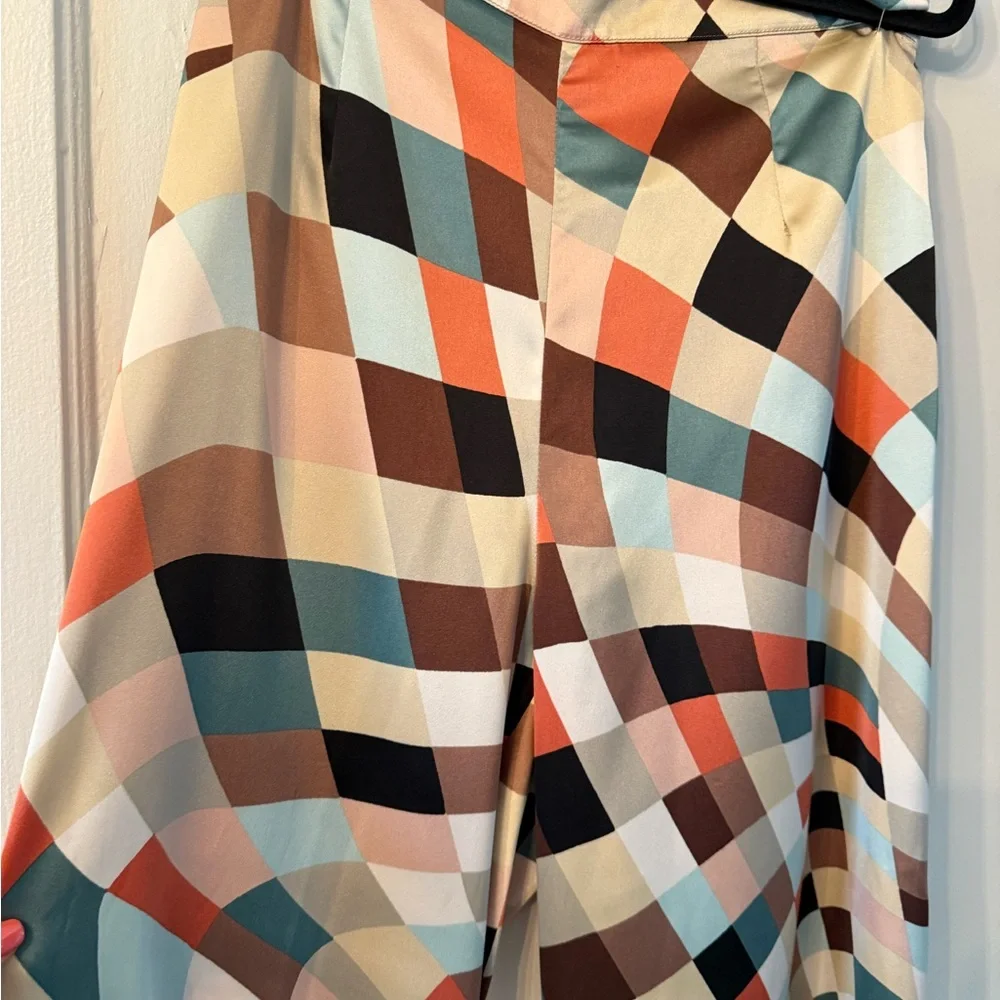 Multicolor Geometric Women's Pants - Picture 5 of 5